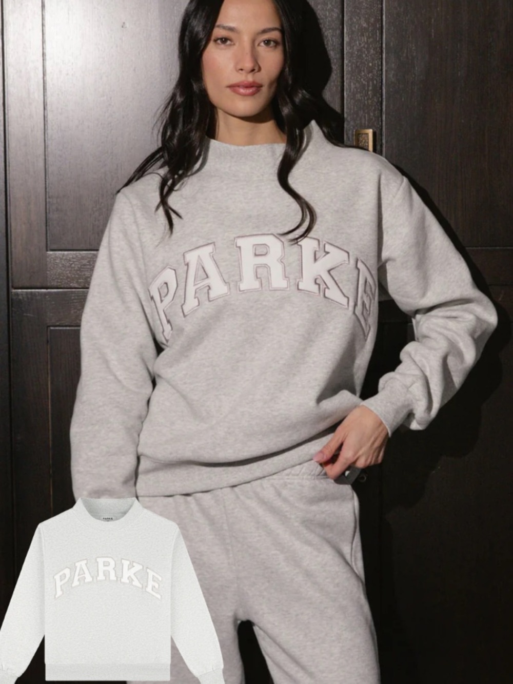 Brand New Parke FLEECE Varsity Mockneck